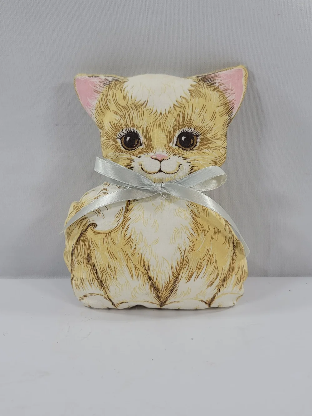 Vintage Happy Cat Kitten Pillow